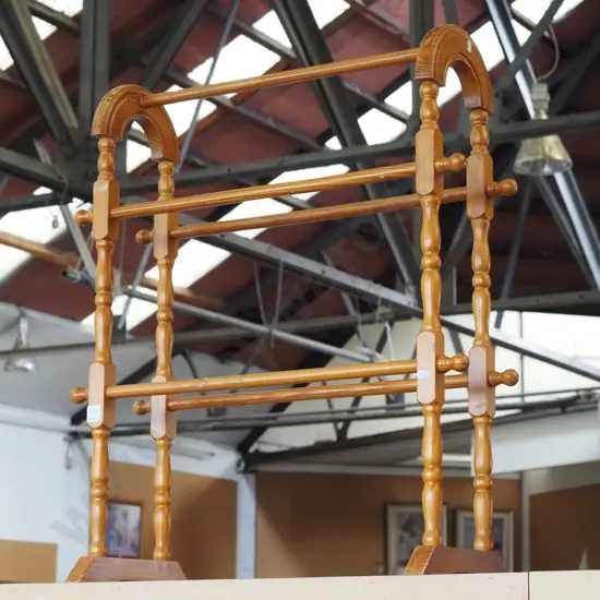 wooden towel rail