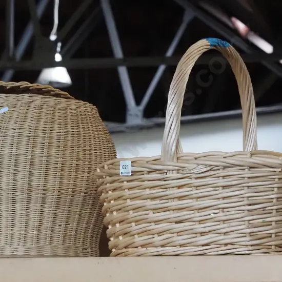 2x cane baskets