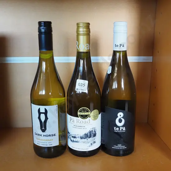 3x bottles of chardonnay