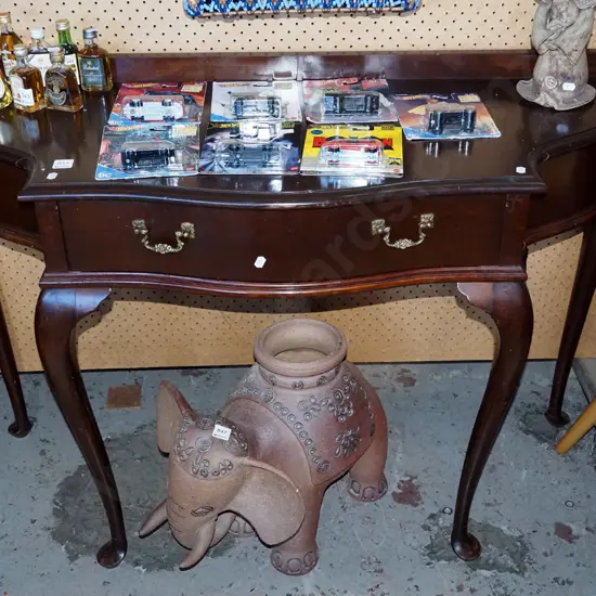 cab leg mahogany single drawer hall table H800 W1120 D420