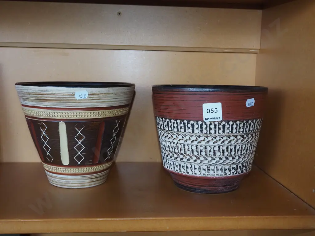 2x German pottery jardinieres/planters Image 1++