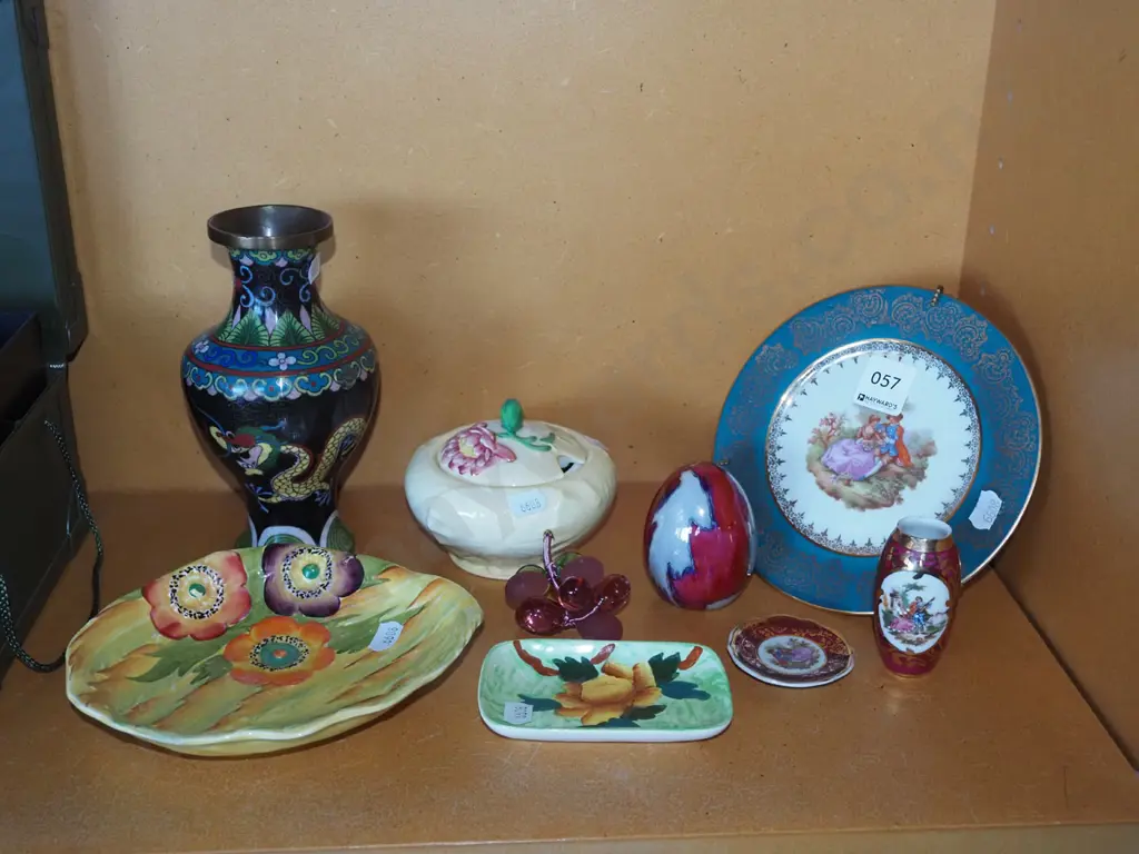 cloisonne vases, Limoges miniatures etc H160 Image 1++