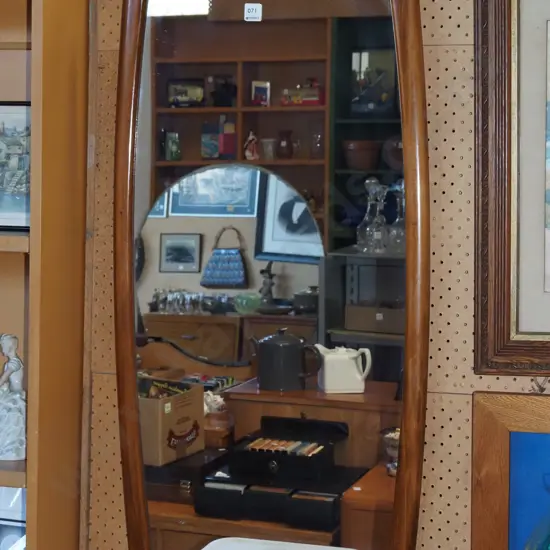 wood framed wall mirror H980