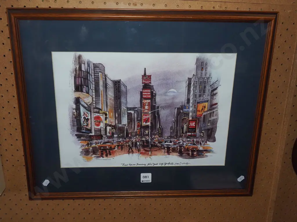 framed Times Square print Image 1++