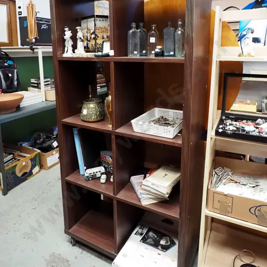 mdf faux wood veneer bookcase H1665 W800 D360