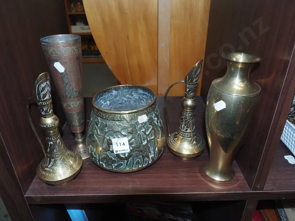 brass vases, bowl  Tallest H220 Image 1++