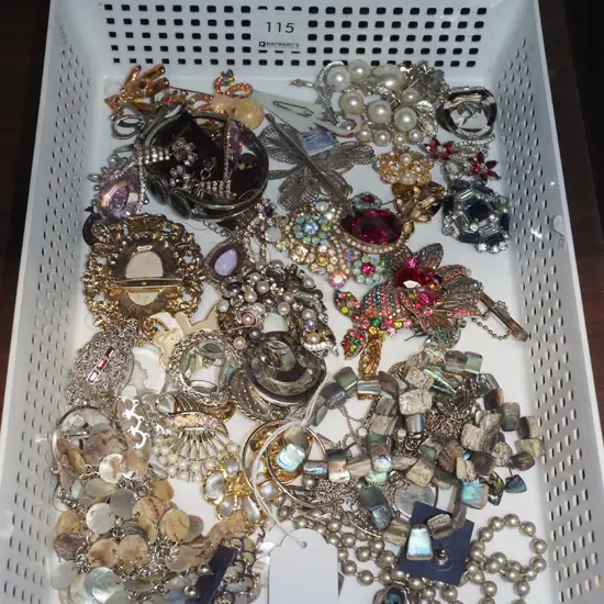 tray of costume jewellery