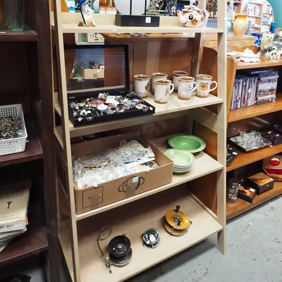 mdf faux wood veneer bookcase H1500 W830 D410