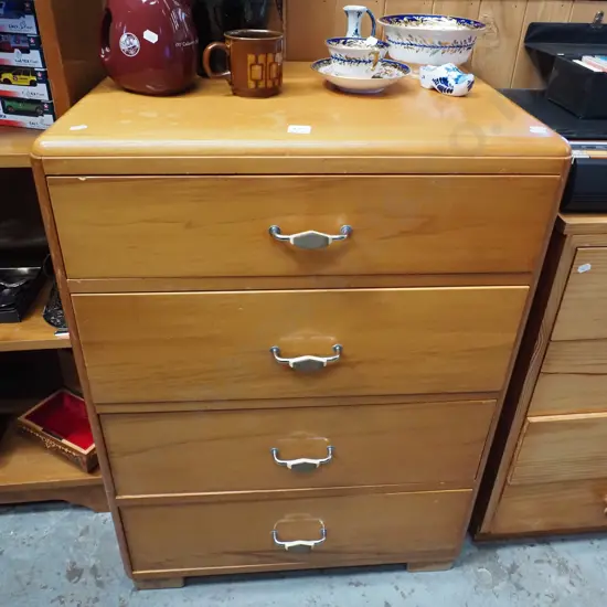 solid rimu 4 drawer chest H870 W410