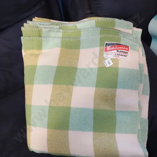 checked woollen blanket