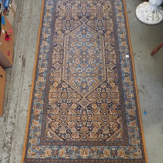 blue and brown floor mat L1780 W860