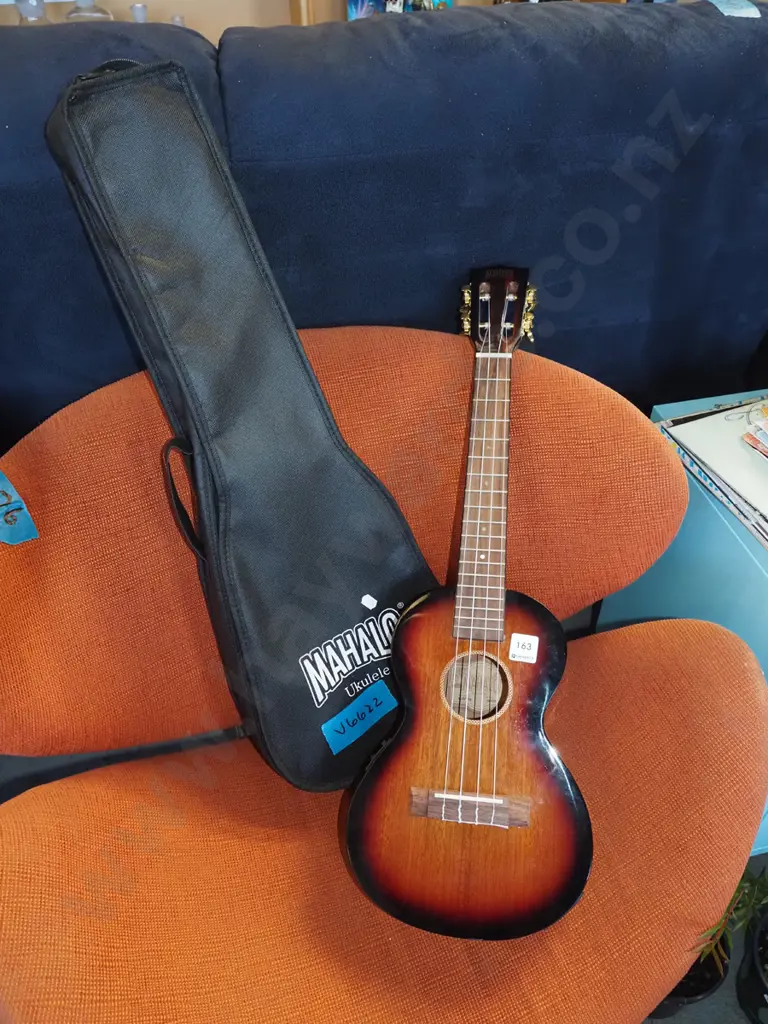 Mahalo plug in large ukelele and soft carry case Image 1++