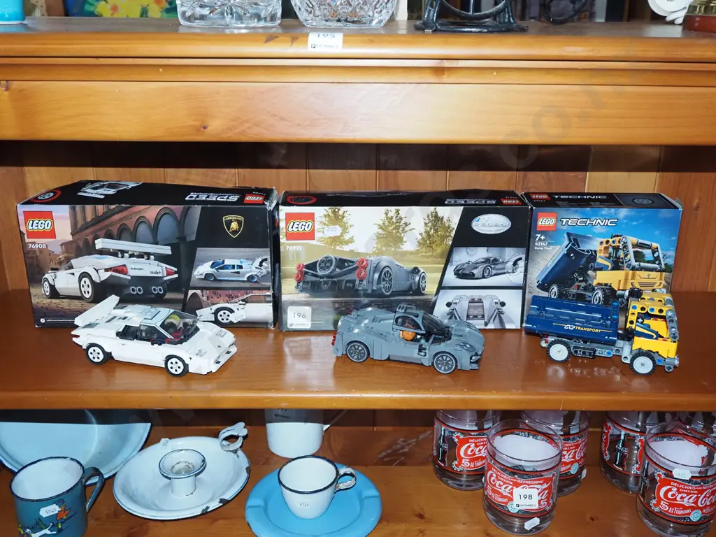 3x boxed Lego toy vehicles Image 1++