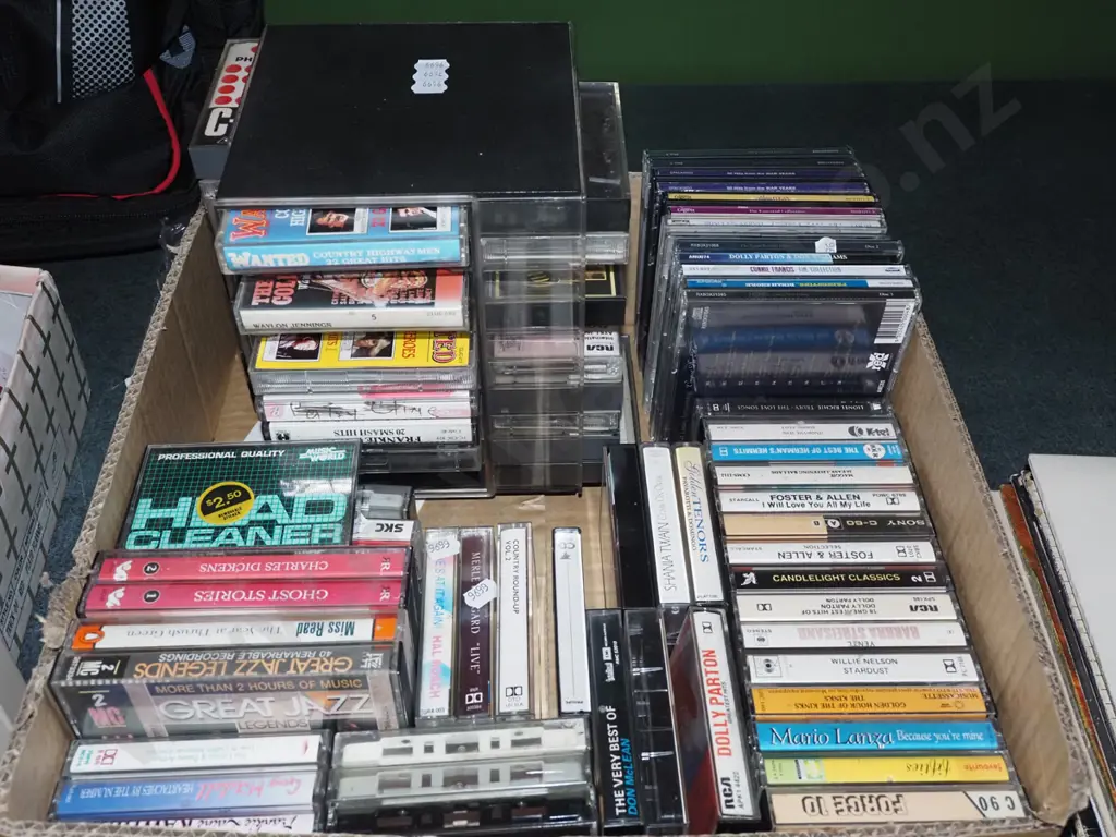 box of CDs, tape cassettes Image 1++