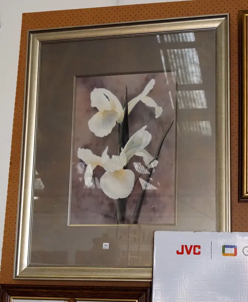large framed acrylic - irises H1110 Overall Image 1++