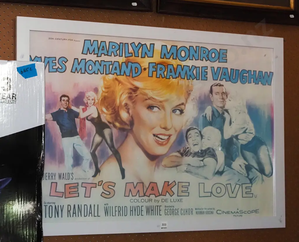 framed Marilyn Monroe Lets Make Love promotional poster print Image 1++