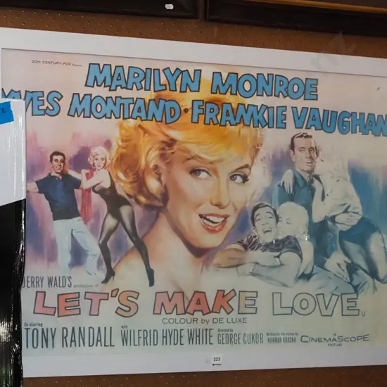 framed Marilyn Monroe Lets Make Love promotional poster print