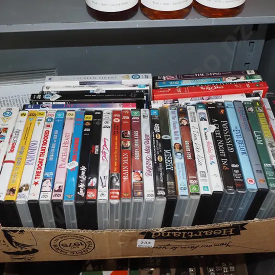 box of DVDs