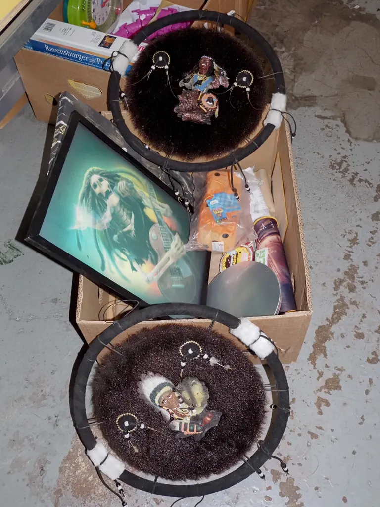 box; dream catcher, various prints, fluffy dice etc Image 1++