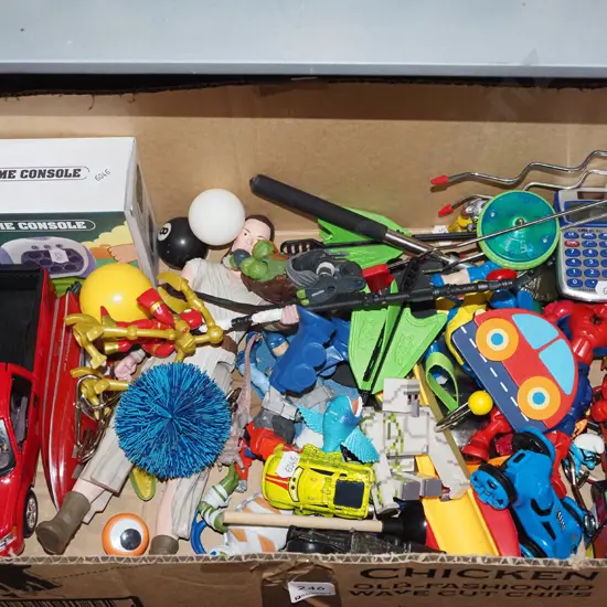 box of childrens toys