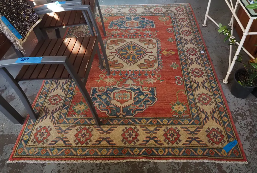 faded acrylic patterned floor mat L2030 W1510 Image 1++