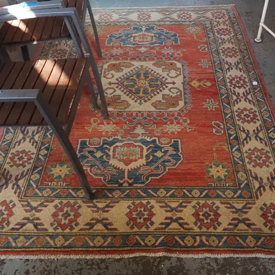 faded acrylic patterned floor mat L2030 W1510