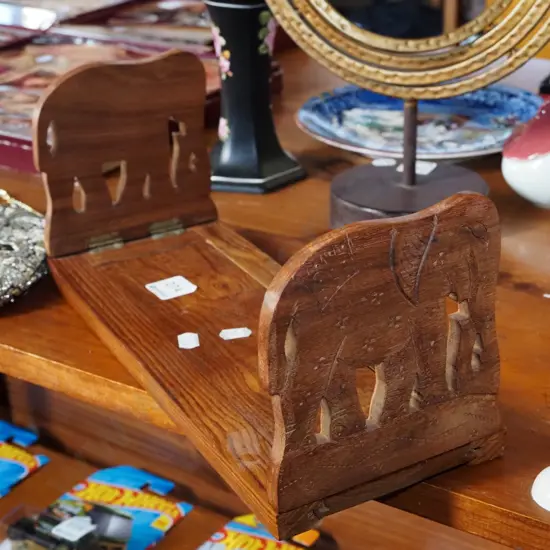 hardwood adjustable book holder