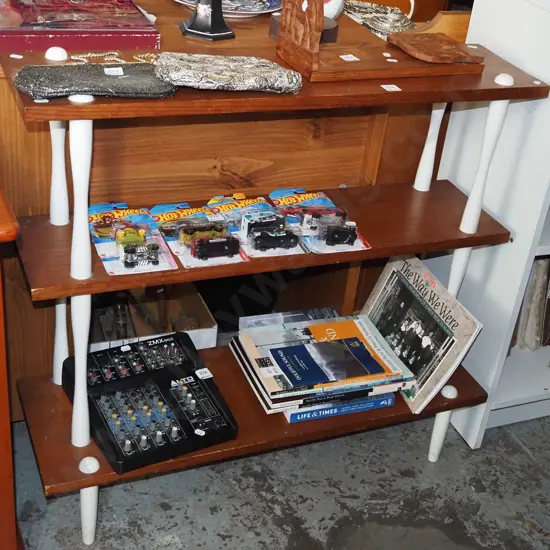 retro pine bookcase H790 W845 D280