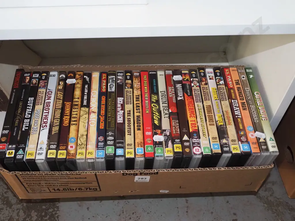 box of DVDs Image 1++