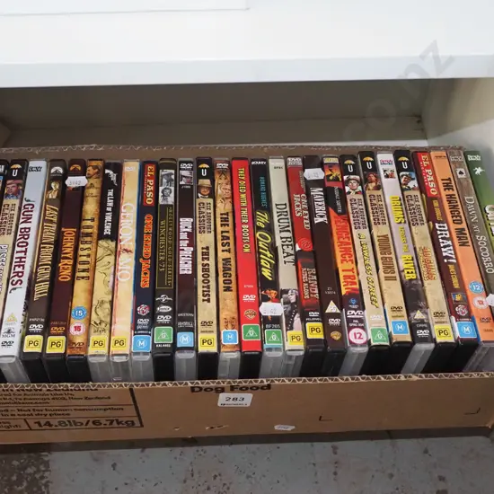 box of DVDs