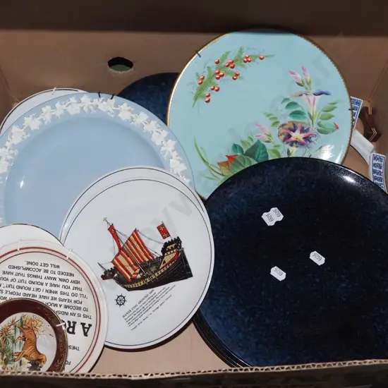 box; various plates