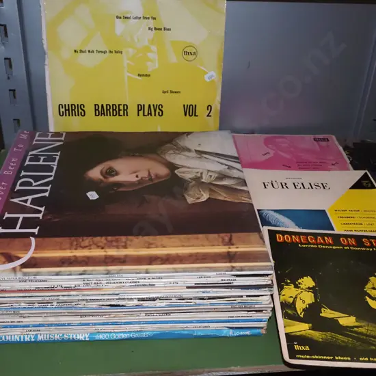 box; LPs, 78s, 45s
