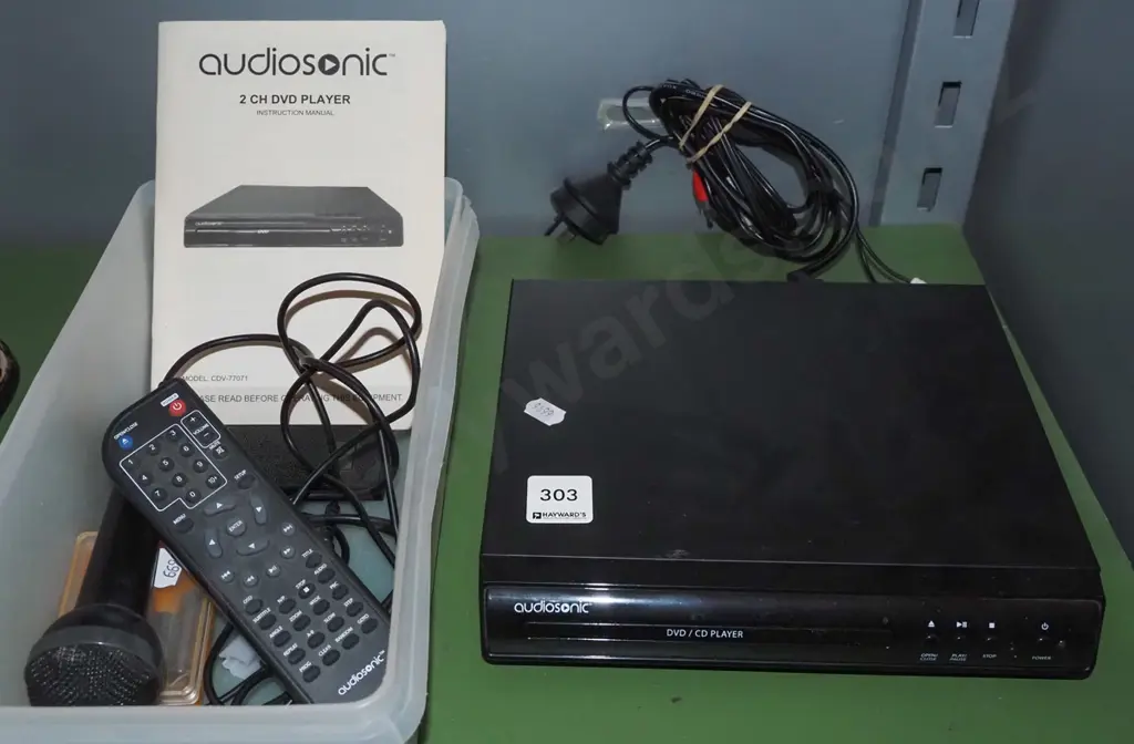 DVD player, remote, microphone Image 1++