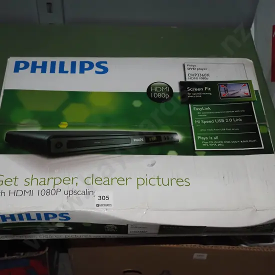 boxed as new Philips DVD player