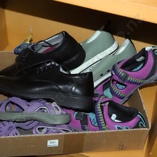box of various shoes