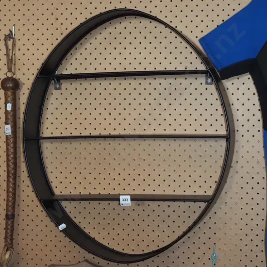 metal oval wall hanging shelves