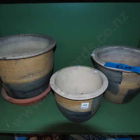 3x graduated garden planters