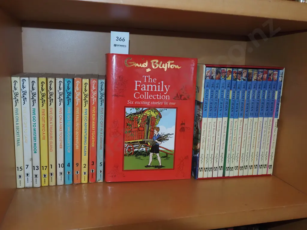shelf of Enid Blyton books Image 1++