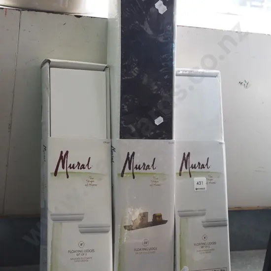 3x sets of floating shelves