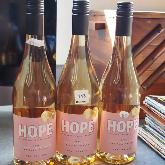 3x bottles of Hope 2020 pinot noir rose
