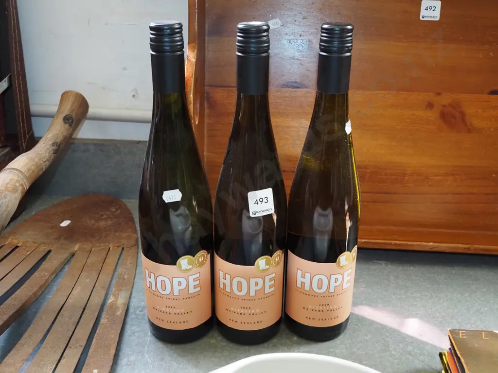 3x bottles of Hope 2020 riesling Image 1++