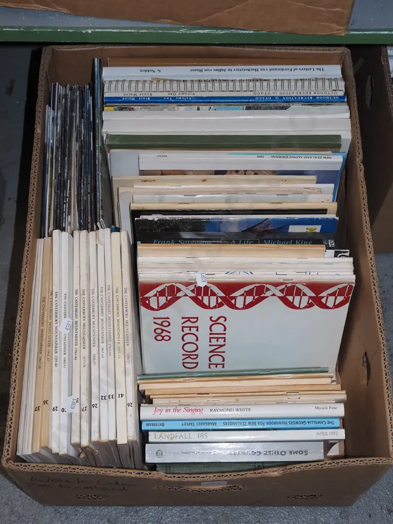 box of NZ environmental publications etc Image 1++