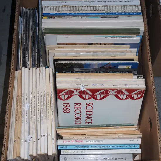 box of NZ environmental publications etc
