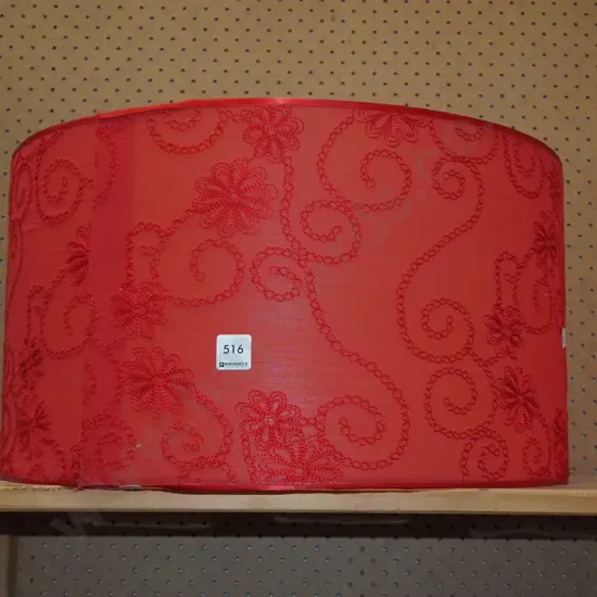 large red fabric light shade Diam500