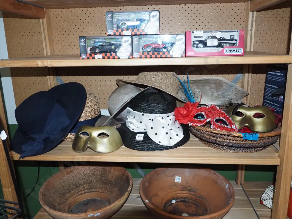 ladies hats, masquerade masks etc Image 1++