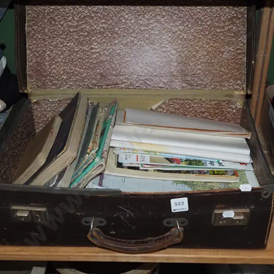 vintgae suitcase and maps, other publications