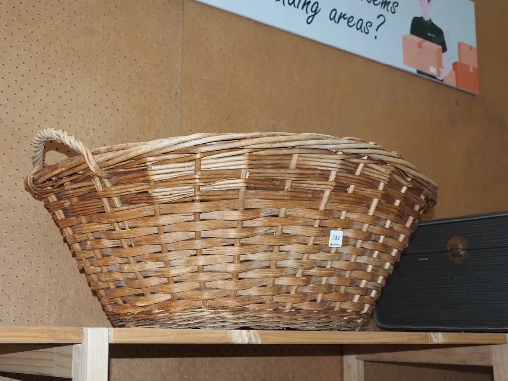 large cane laundry hamper Image 1++