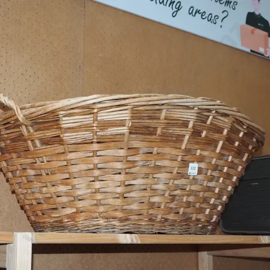 large cane laundry hamper