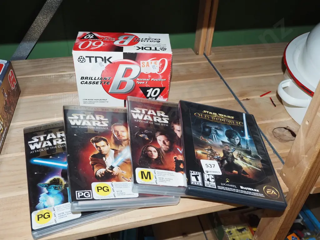 black tape cassettes, DVDs Image 1++