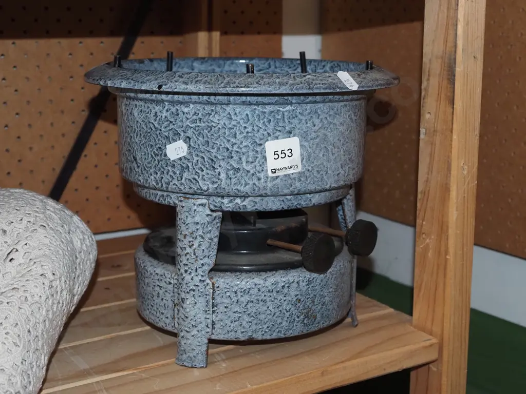 vintage enamel white spirit camping stove Image 1++